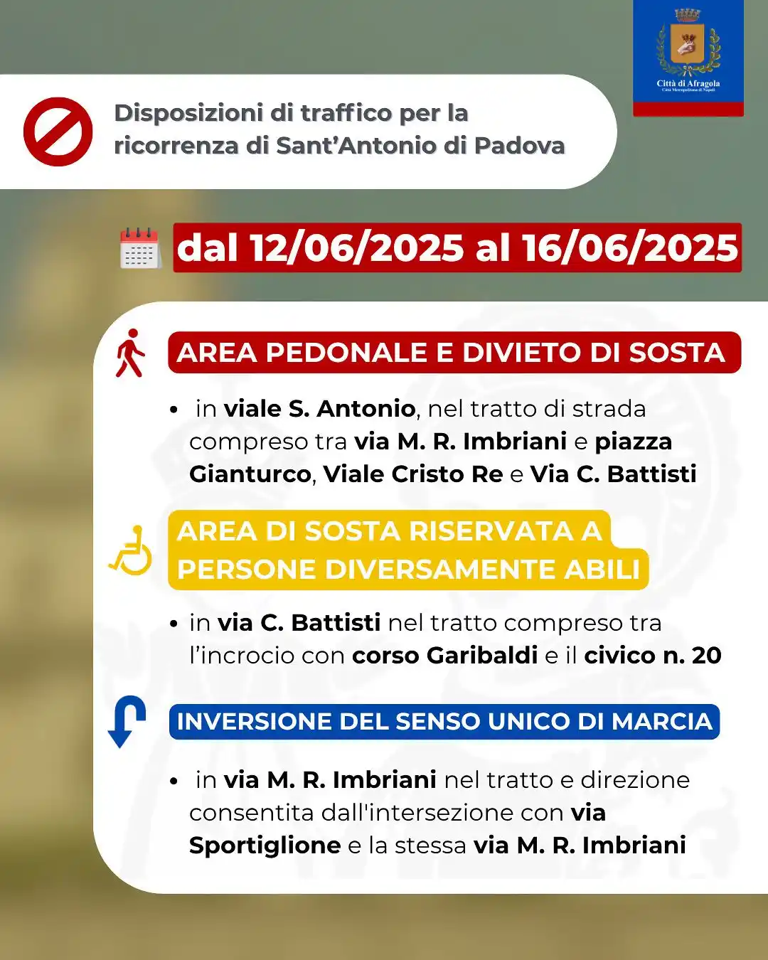Image from Comune di Afragola: ✍️ In occasione della ricorrenza del Santo Patrono di Afragola il diri...
