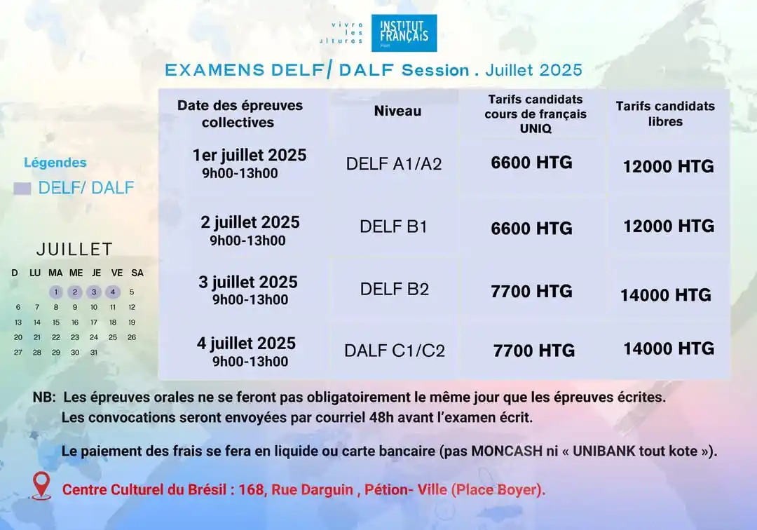Image from THE GABRIEL POST: Inscriptions ouvertes, examens DELF/DALF: Session juillet 2025. L’In...