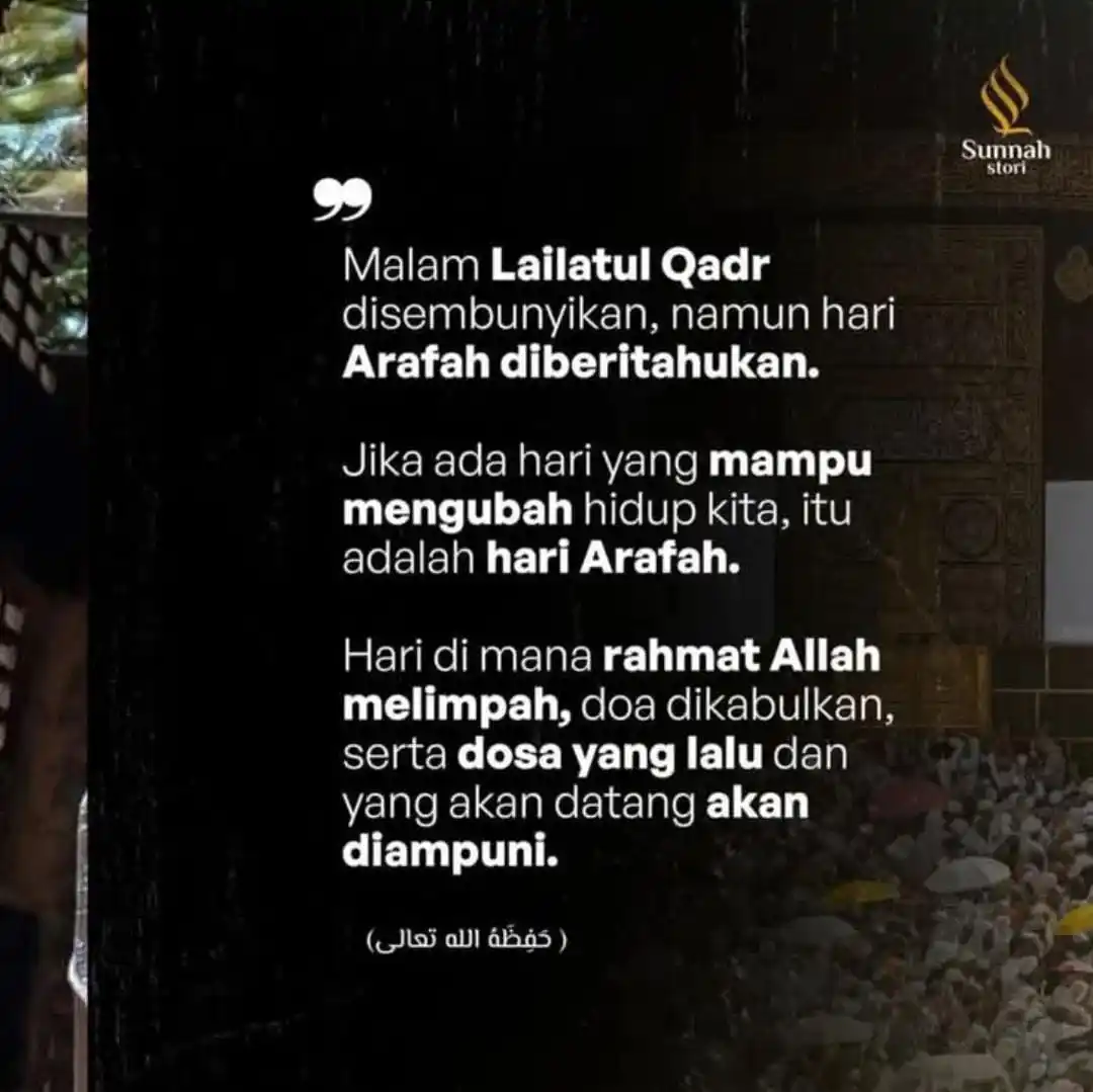 Image from Madrasah Hebat Bermartabat: Jika ada hari yang mampu mengubah hidup kita, itu adalah hari Arafah. ...