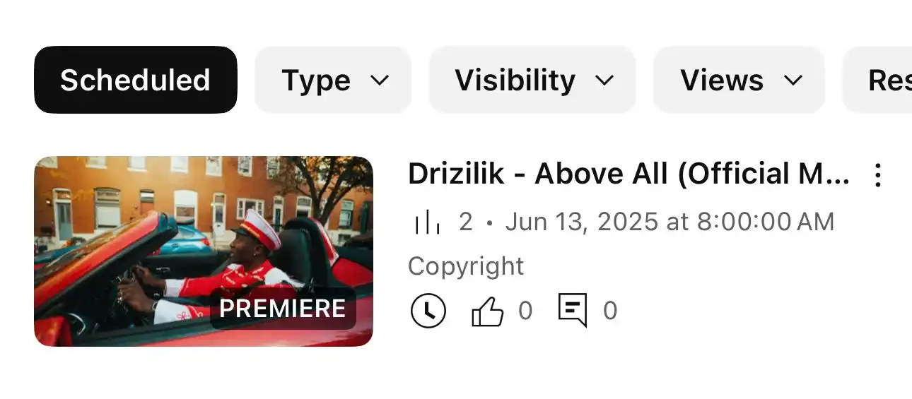 Image from Drizilik: Join the premiere at 12 noon SALONE TIME ❤️ Drizilik - Above All (Off...