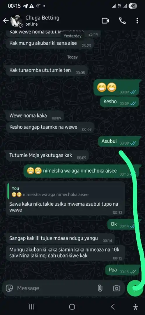 Image from Betfreeodd: Kweli leo mitaa imeshiba jamaa anakwambia ameanza na 10k  jioni ila sa...