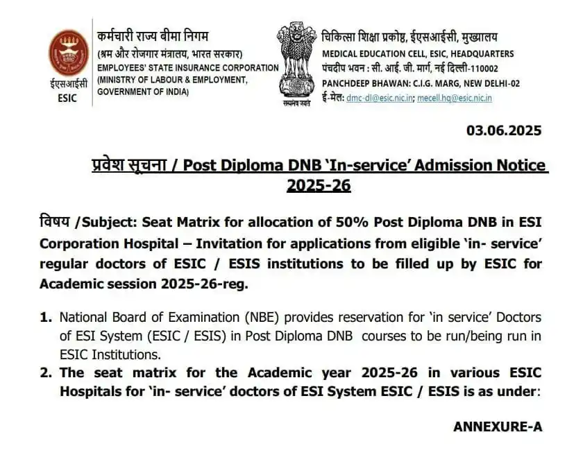 Image from NEET PG COUNSELING 2024 (XEN MENTOR): NEET PG 2025 Last Date for Submission of Post Diploma DNB ‘In-service...