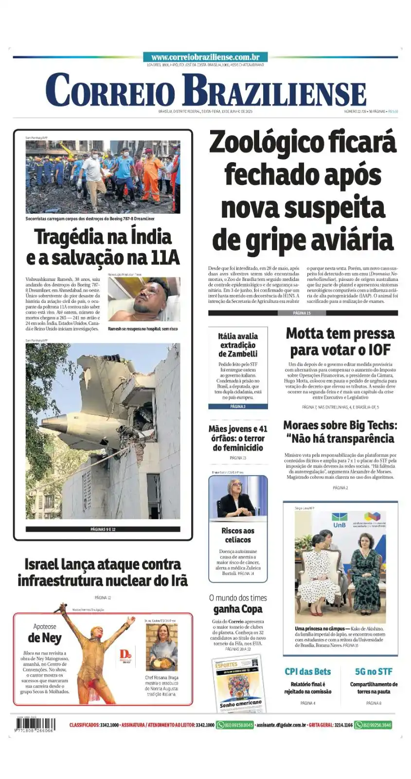 Image from Correio Braziliense: *Nova suspeita de gripe aviária mantém interdição do Zoo de Brasília* ...
