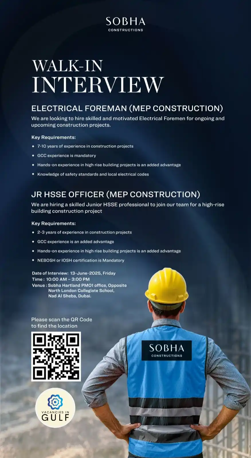 Image from Vacancies In Gulf👔: _Posting Date: 12.06.2025_ *Hiring Drive Alert* We are for the follow...