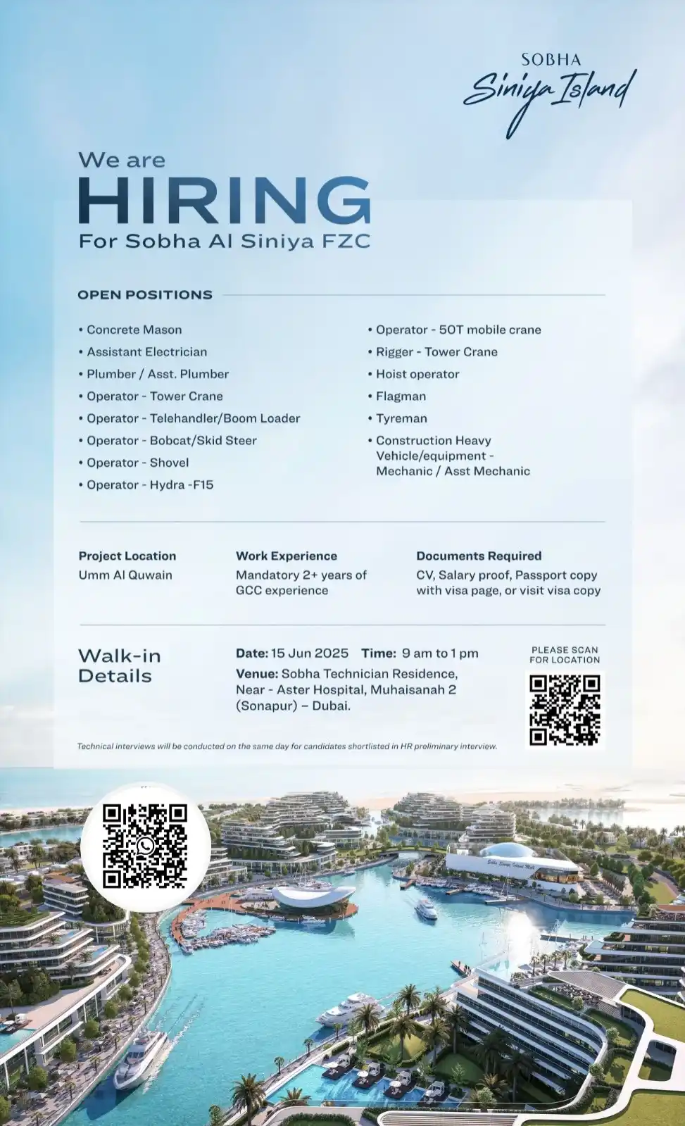 Image from Vacancies In Gulf👔: _Posting Date: 12.06.2025_ *Hiring Drive Alert* We have multiple open...