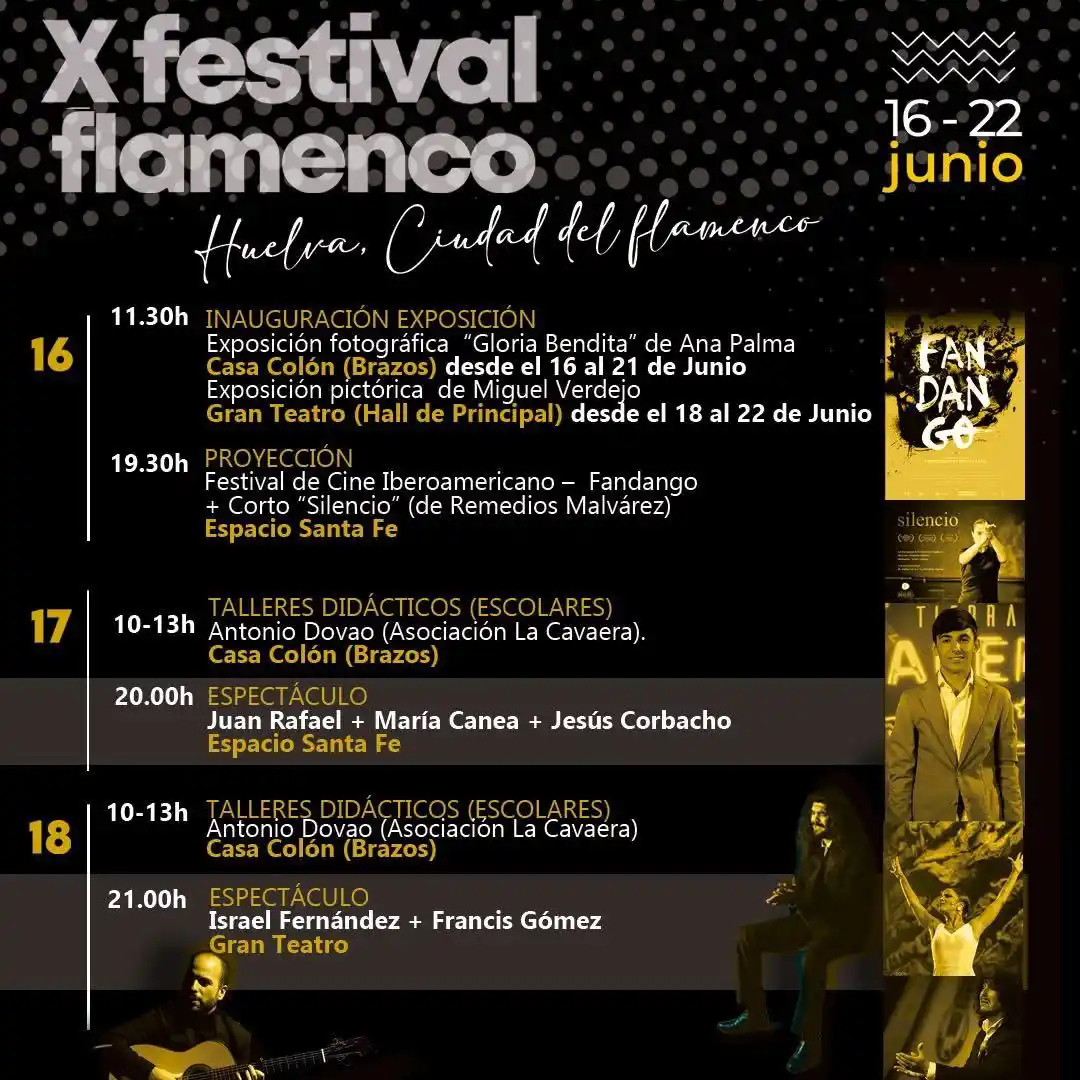 Image from Ayuntamiento de Huelva : 💃Recordamos la programación del X Festival Flamenco ‘Ciudad de Huelva...