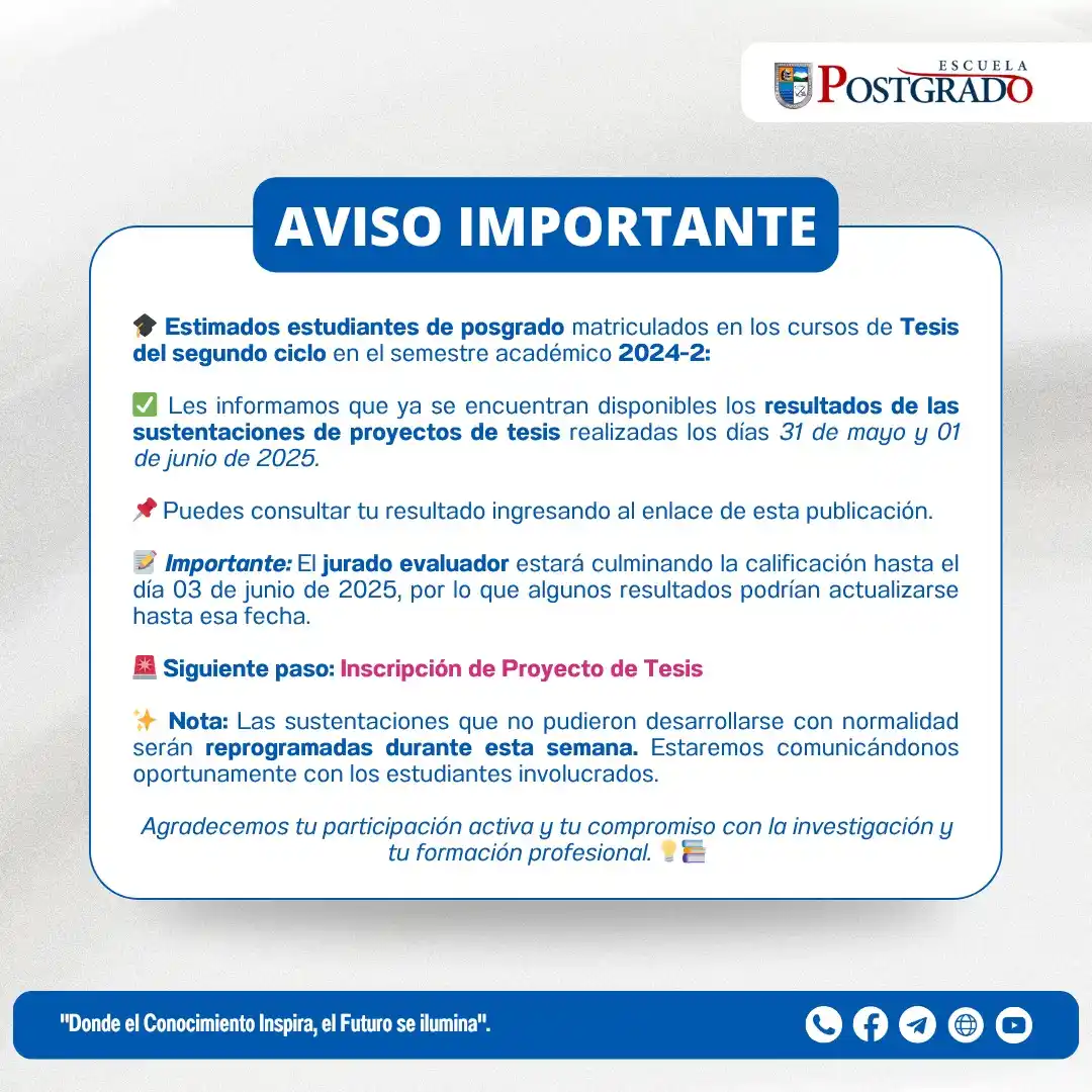 Unasam Postgrado post