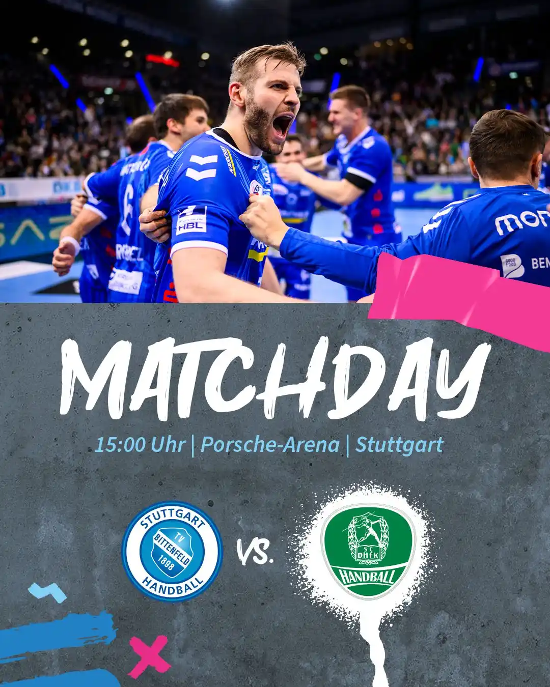 Image from TVB Stuttgart: The last dance. Alle zusammen. Für das eine Ziel! ❤️🔥 🆚 SC DHfK L...