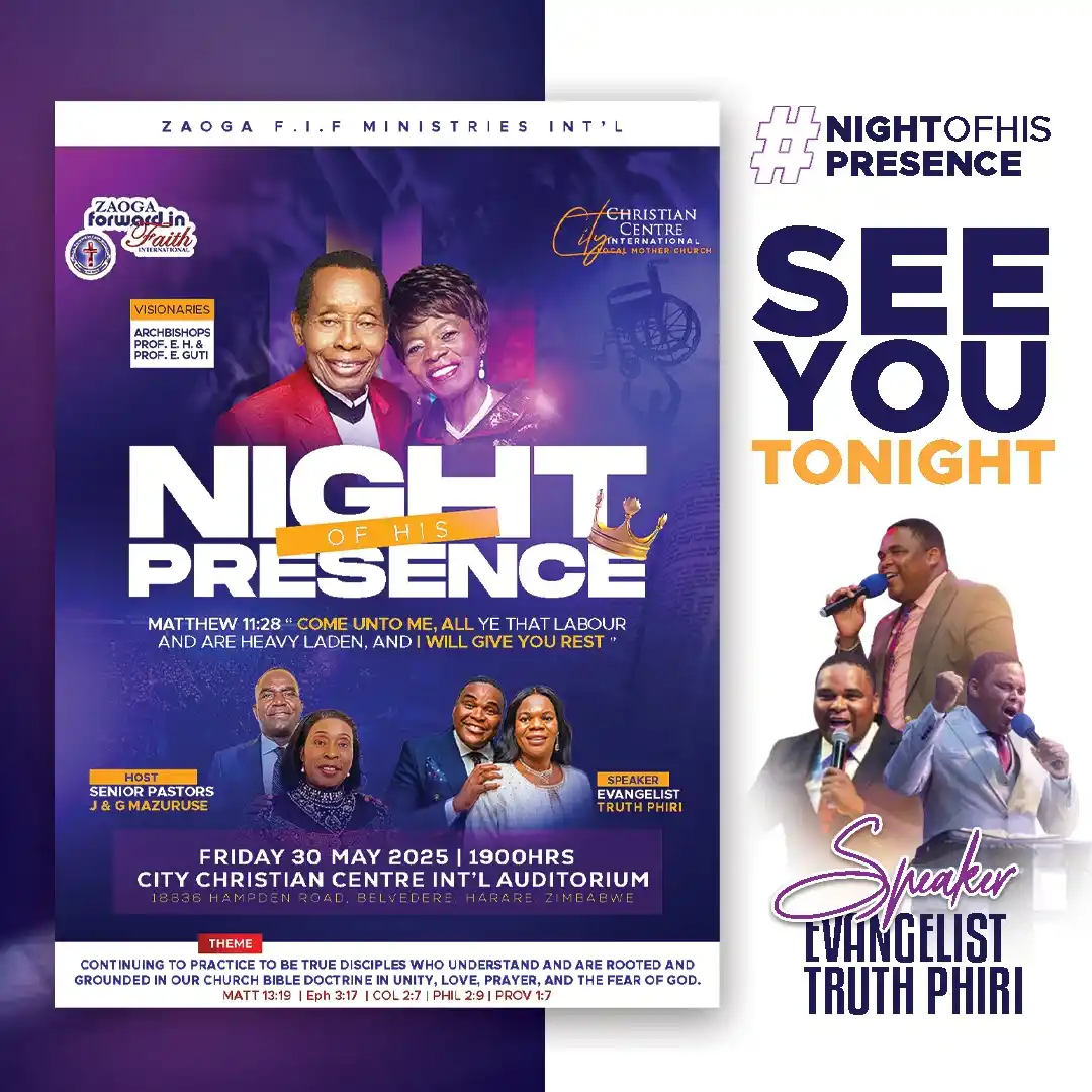 Image from OFFICIAL ZAOGA FIF MINISTRIES INTERNATIONAL: 🔥🔥 *TONIGHT IS THE NIGHT!* The *Night of His Presence* is *finally ...