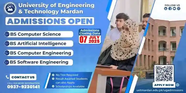 Image from ππ§ππ¨ππ¨π§π@πππ¬π§ππ’π§: *UET Mardan* π The Wait is Over Admissions are now open for Fall 2...