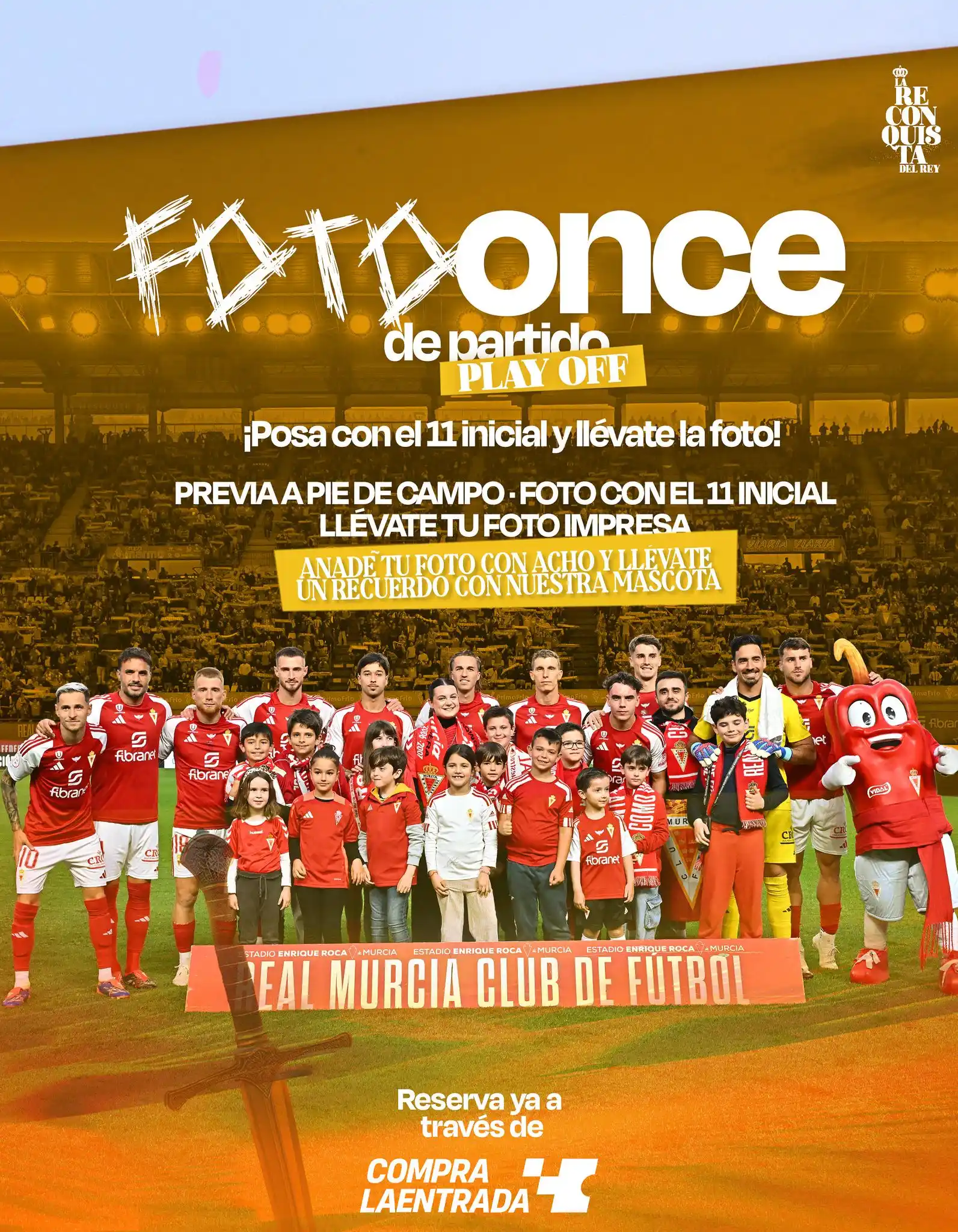 Image from Real Murcia C.F.: 📸 ¡Vive los playoffs como nunca! Hazte tu 𝑭𝑶𝑻𝑶 𝑶𝑵𝑪𝑬 en el <a ...