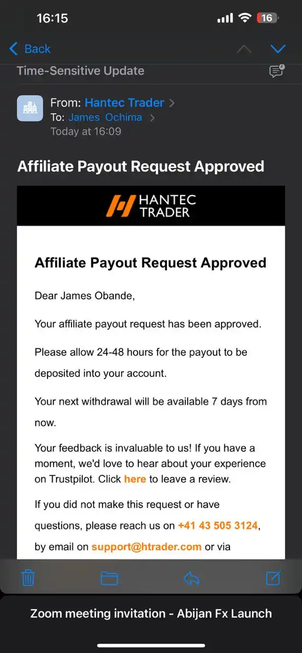 Image from LIVE TRADING SOLUTION: *- 🚀 Withdrawal is done every 7days on this HANTEC propfirm - let’s r...