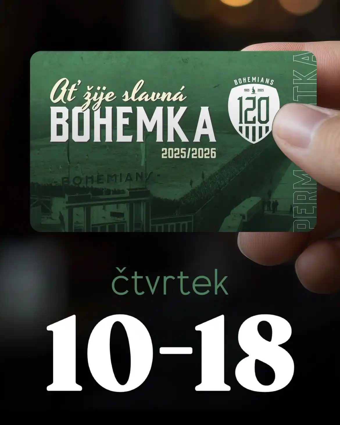 Image from Bohemians Praha 1905 🦘: Zítra opět pořídíte permanentku i v Ďolíčku 🏟️ Nechoďte do fanshopu,...