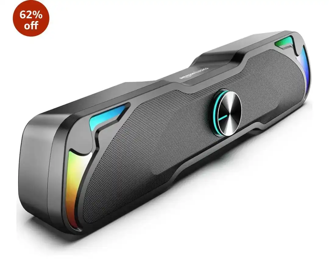 Image from Great Deals Hub PRO: AmazonBasics 6W Gaming Soundbar Speaker ₹759. https://amzn.to/3FUyQso...