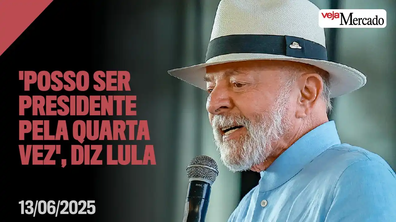 Image from VEJA: *[AO VIVO]*  No *VEJA Mercado* desta sexta-feira, 13: Lula se pronunci...
