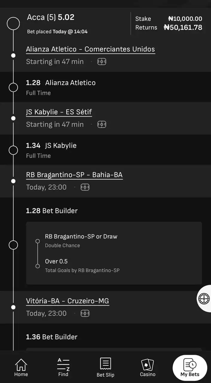 Image from LiveScore Bet Nigeria: AUDIENCE GAME 2. This is a booking code from a member of this platfor...