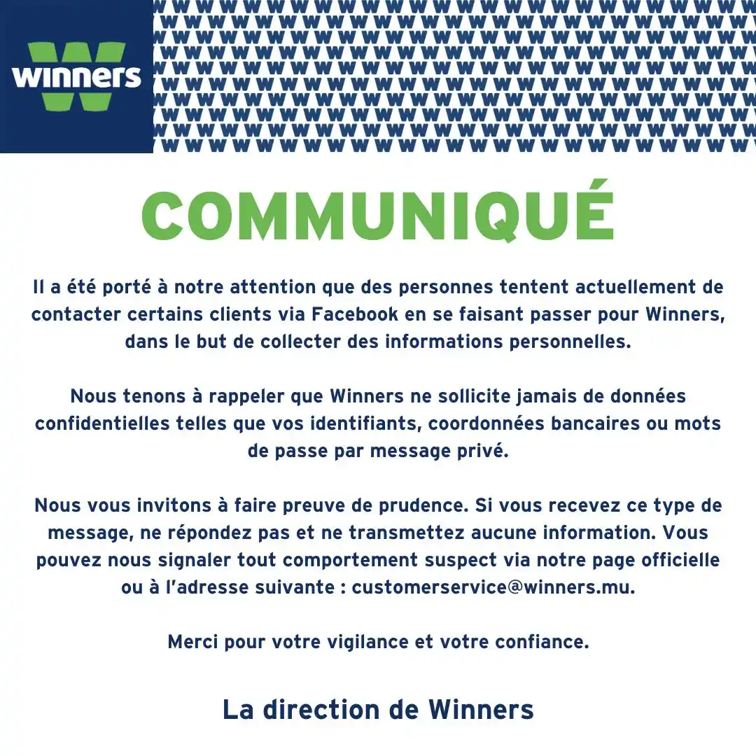 Winners Supermarket post