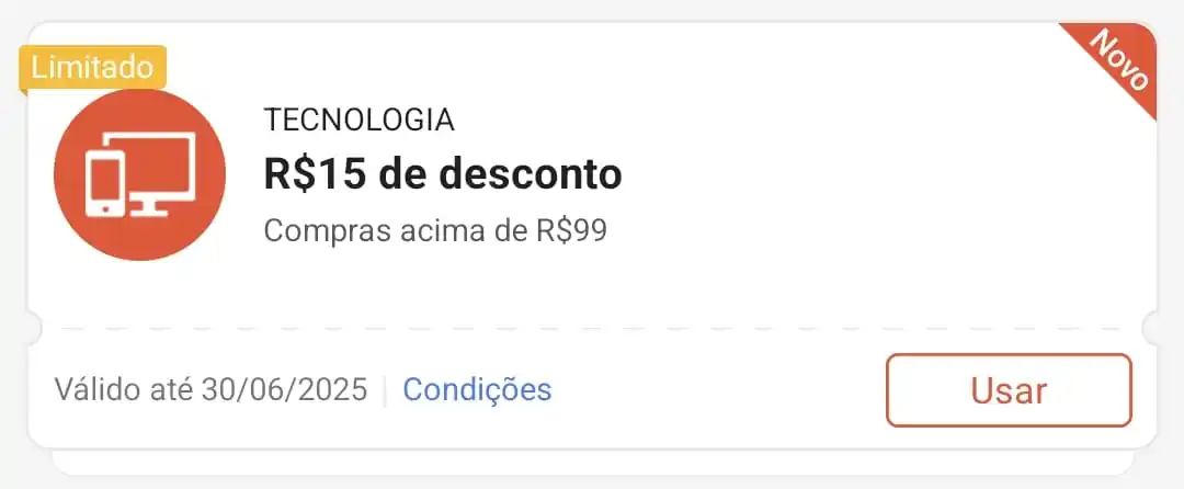 Image from Promo é Bom: 🚨 CORRE CUPONS SHOPEE 🎟 HIGHTECH15AF - 15/99 (Tecnologia) 🎟 CUID...