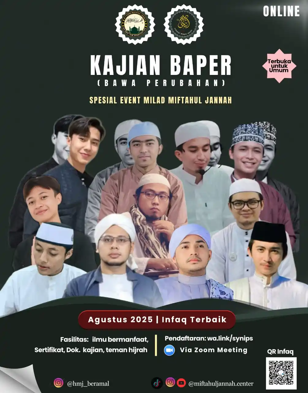 Image from Majelis Ta'lim Miftahul Jannah | Yayasan Center: *Emang bisa belajar agama dari rumah??* Bisa banget..! Bersama *Mifta...