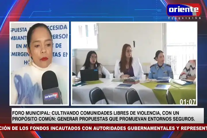 Image from Oriente Televisión Canal 28: EN VIVO: “Estamos trabajando en temas contra la violencia de género, h...