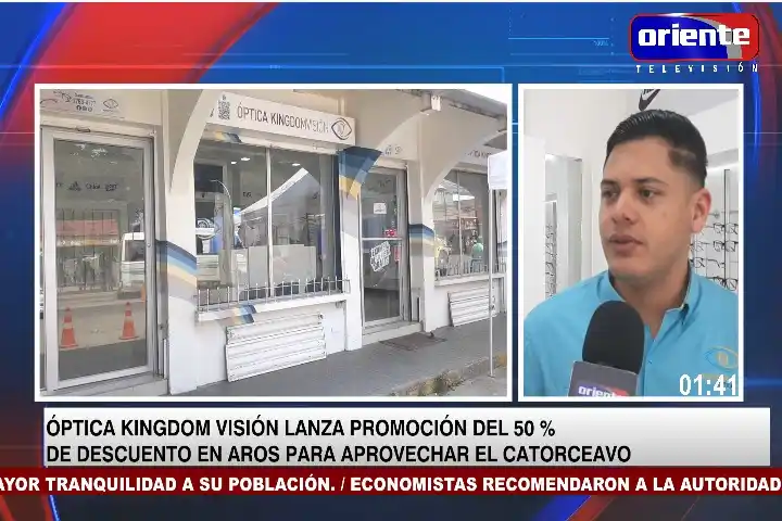 Image from Oriente Televisión Canal 28: EN VIVO: “Tenemos aros de marca al 50% de descuento, el examen de la v...