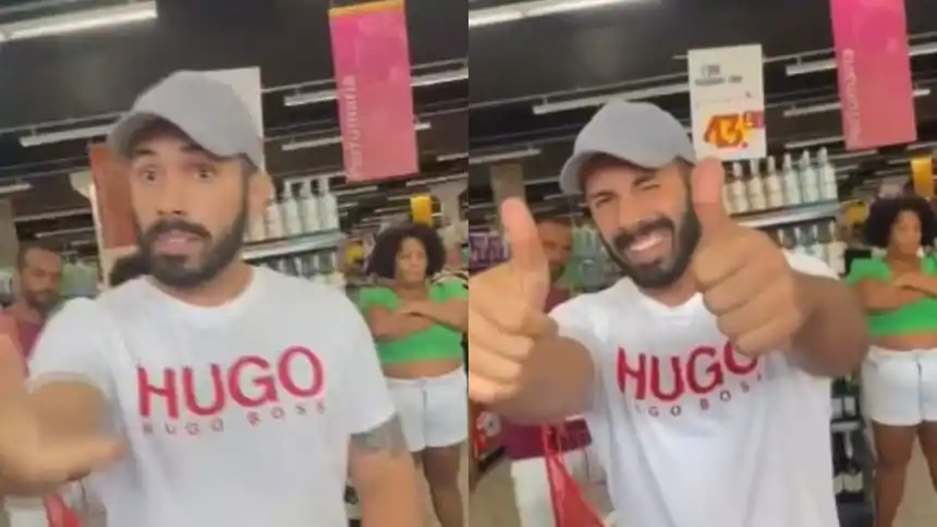 Image from Spotcine: *Homem que praticou homofobia contra casal em supermercado de BH já ag...