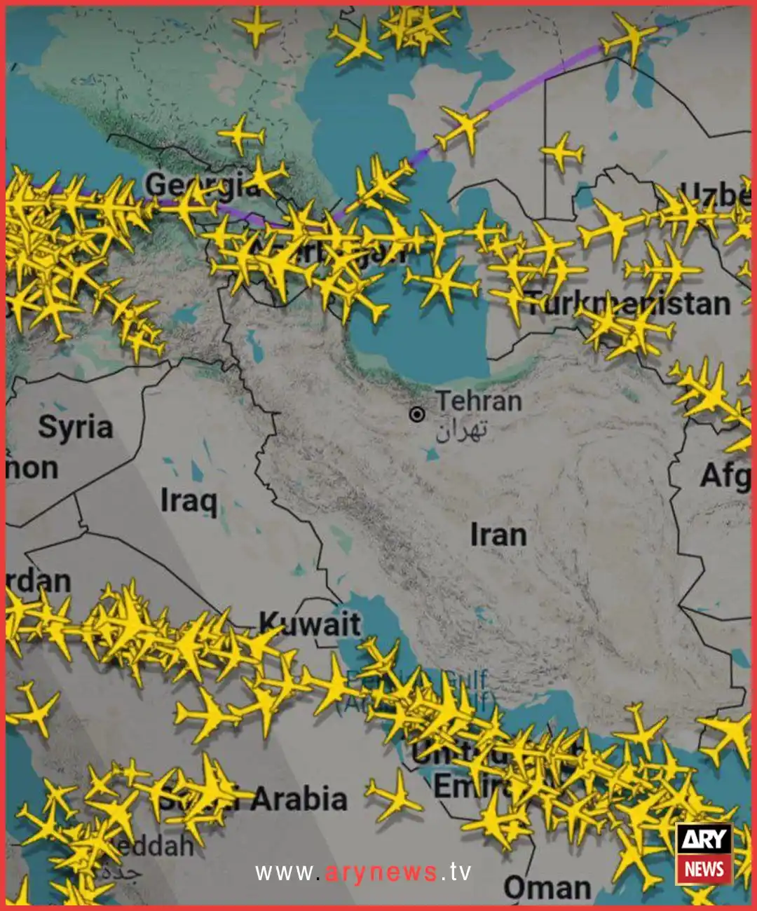 Image from ARY News: Iran closes its airspace after Israeli strikes <a class="text-blue-5...