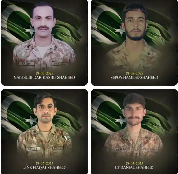 Image from ISPR (Fan Channel): *ISPR Rawalpindi 29 May 2025* On 28 May 2025, seven khwarij belonging...