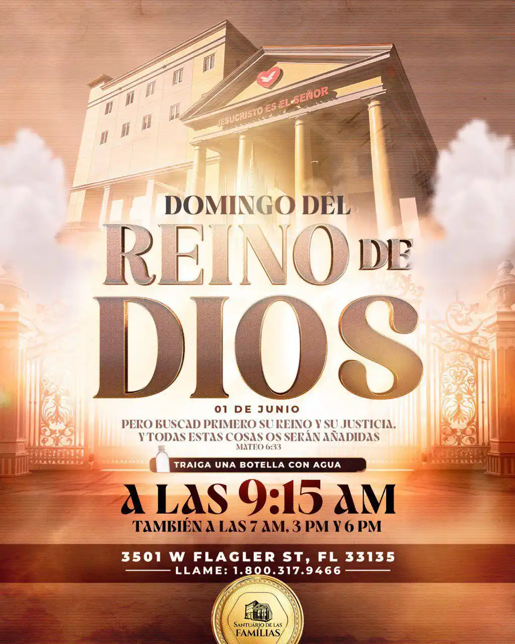 Image from TEMPLO DE LOS MILAGROS | MIAMI: ⚪️✨ Junio es el Mes del Reino de Dios 🕊️👑 Esta es una invitación ab...