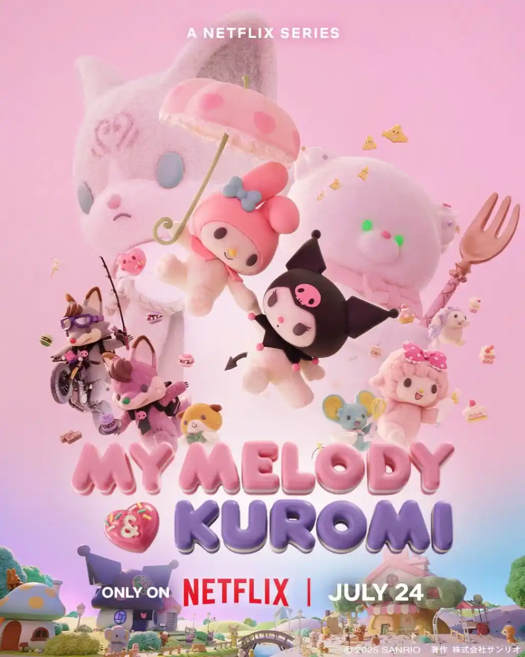 Image from Spotcine: *📌 `My Melody & Kuromi` | Pôster oficial da nova animação.* 🗓 Estre...