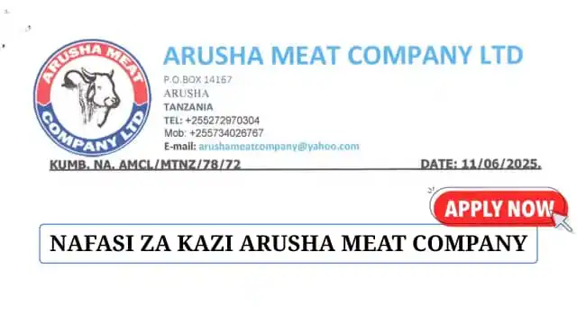 Image from Creed AJIRA PORTAL: NAFASI MBALIMBALI ZA KAZI ARUSHA MEAT COMPANY > https://elimutimes.co...