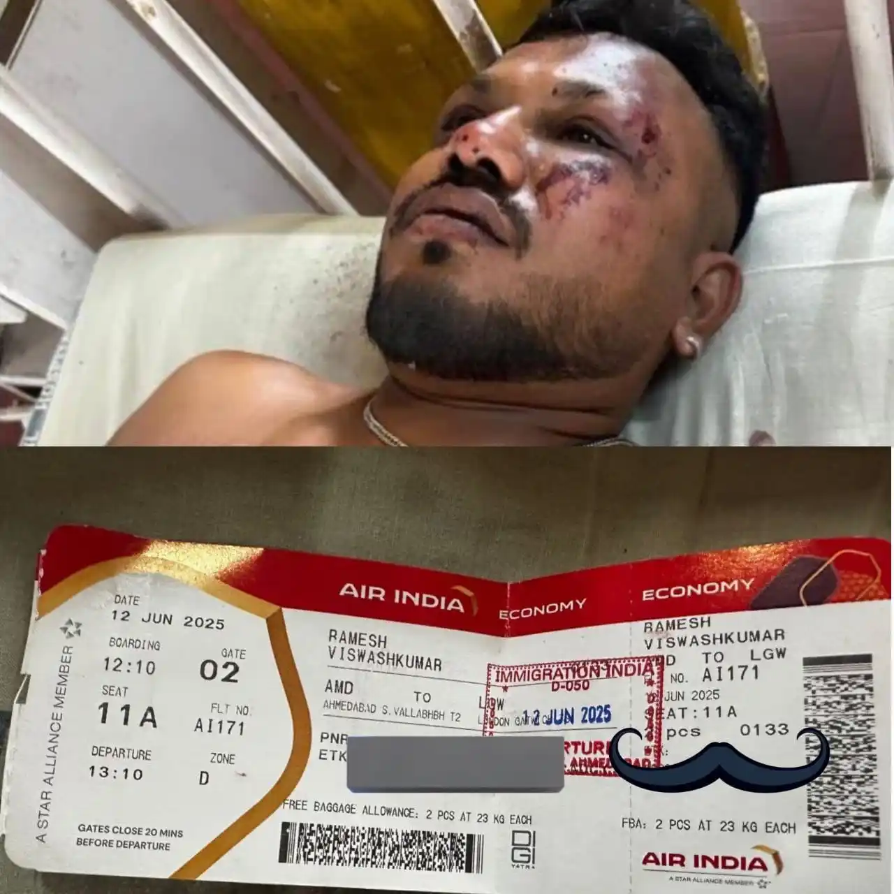 Image from Spotcine: *Polícia encontra um sobrevivente em avião que caiu na Índia, diz agên...