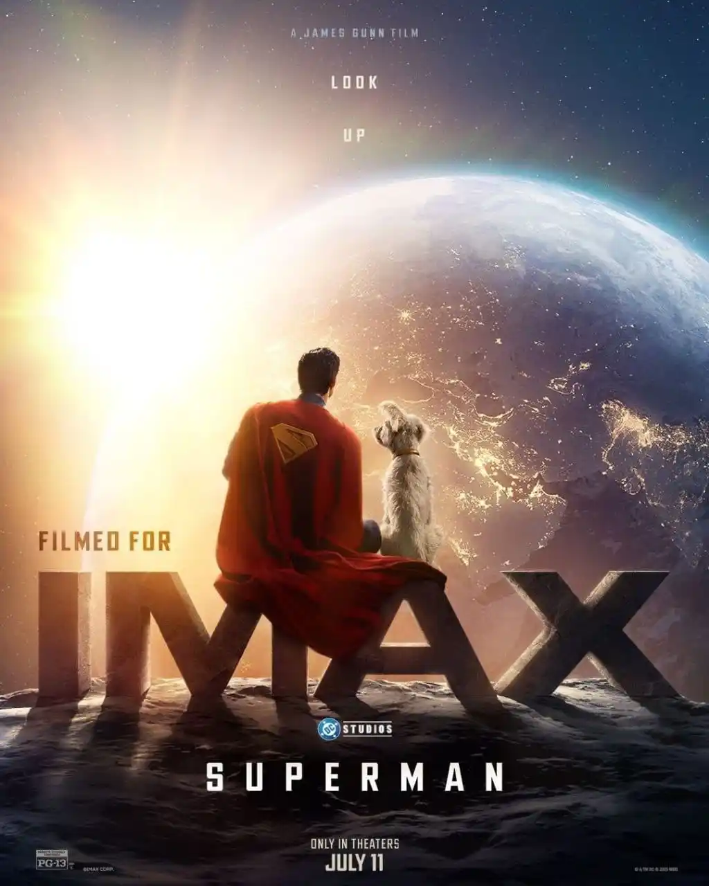 Image from Spotcine: *Pôster de "Superman" para IMAX.* pré venda já disponível. Estreia di...