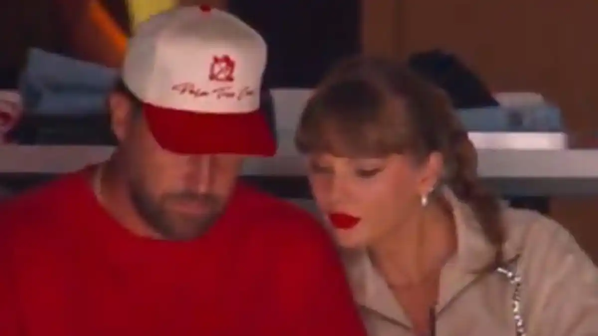 Image from Daily Mail | Taylor Swift News: Taylor Swift's really sweet comment to Travis Kelce revealed by lip re...