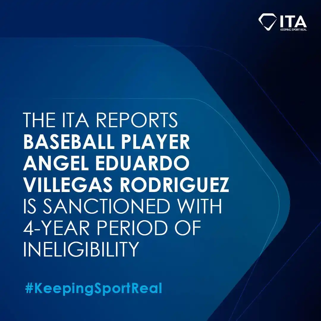 Image from International Testing Agency (ITA): The ITA, on behalf of World Baseball Softball Confederation, reports t...