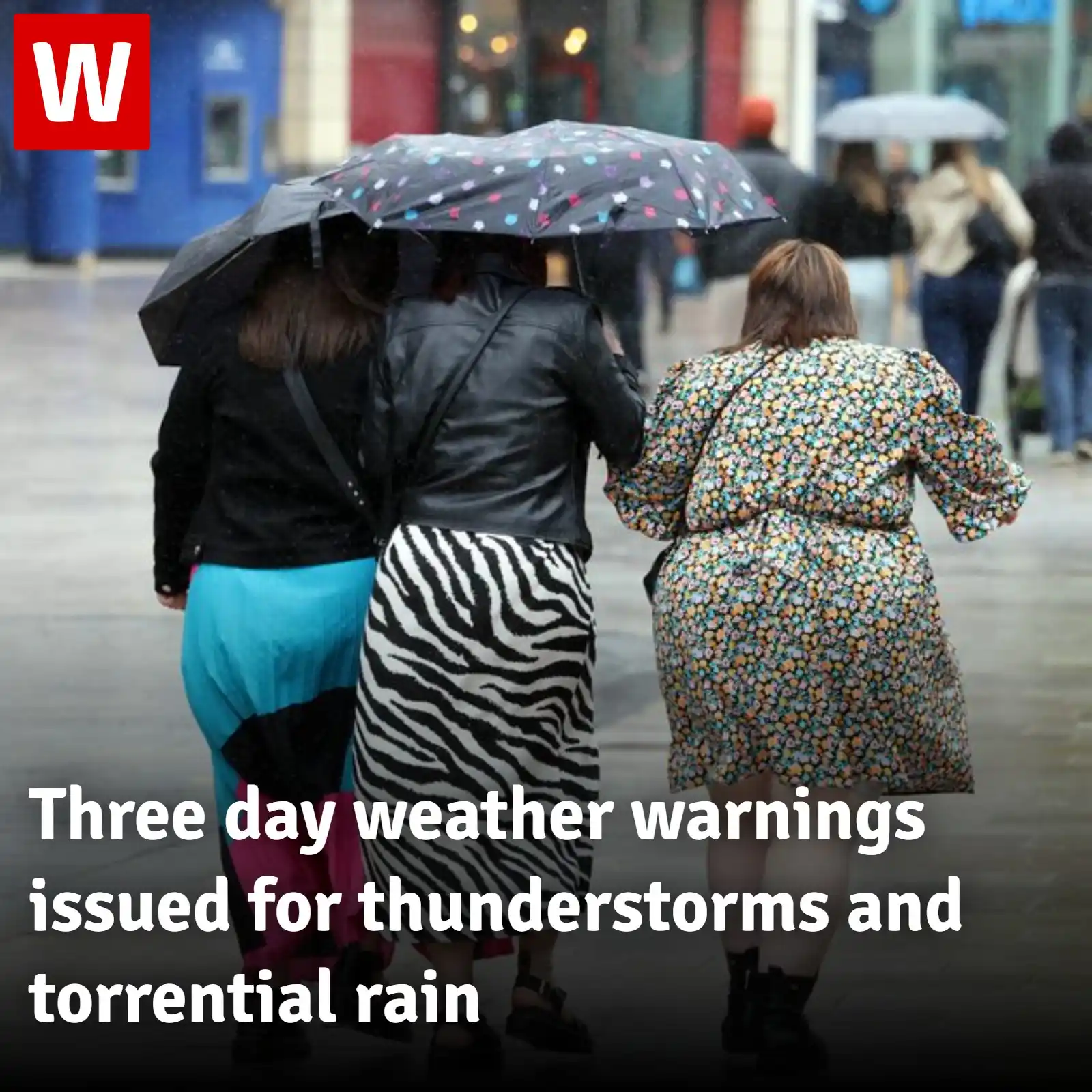 Image from WalesOnline: 🚨 Three day weather warnings issued for thunderstorms and torrential ...