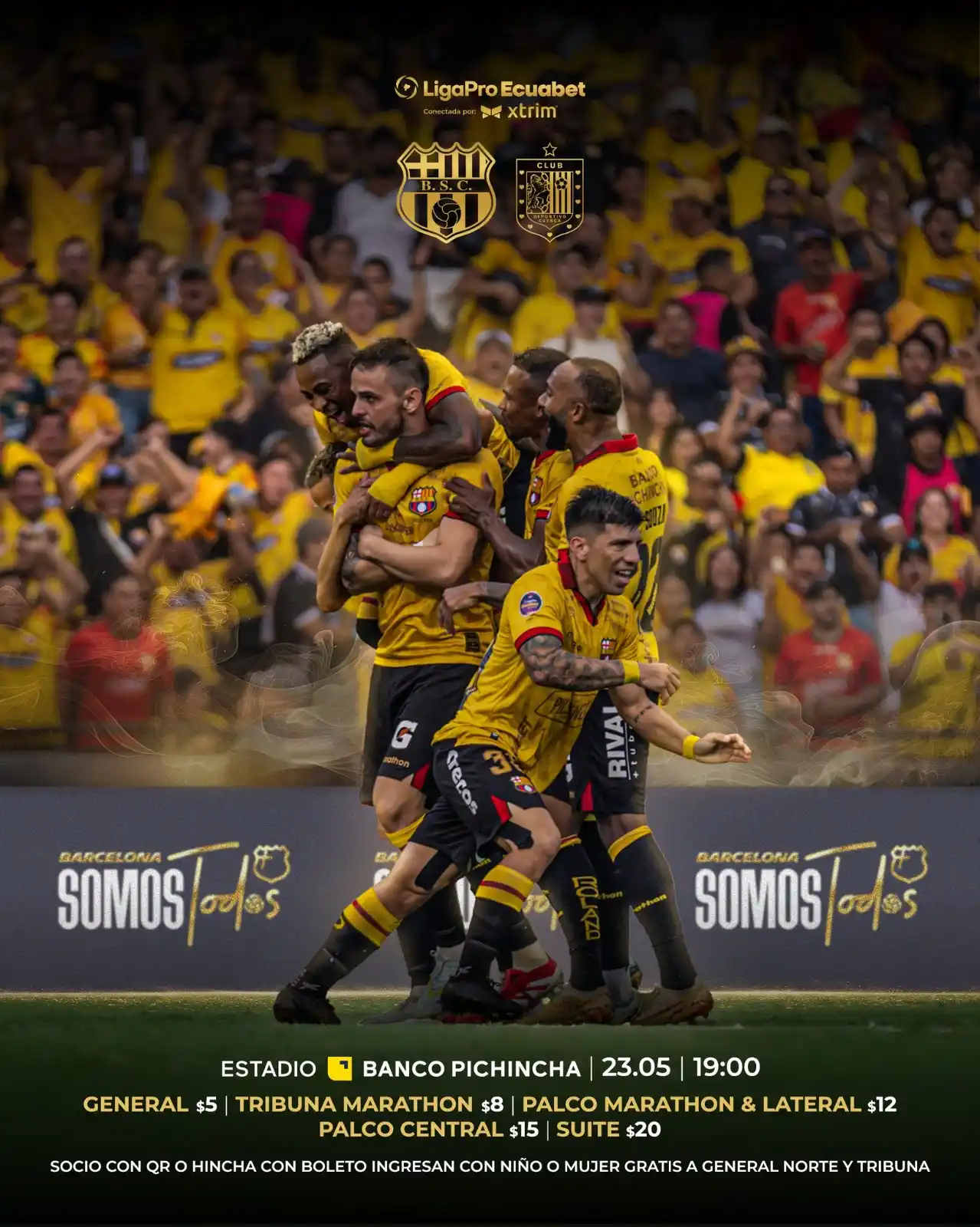 Image from SOCIOS BSC: ¡TODOS JUNTOS, ESTE VIERNES!  Adquiere tus boletos en puntos oficiales...