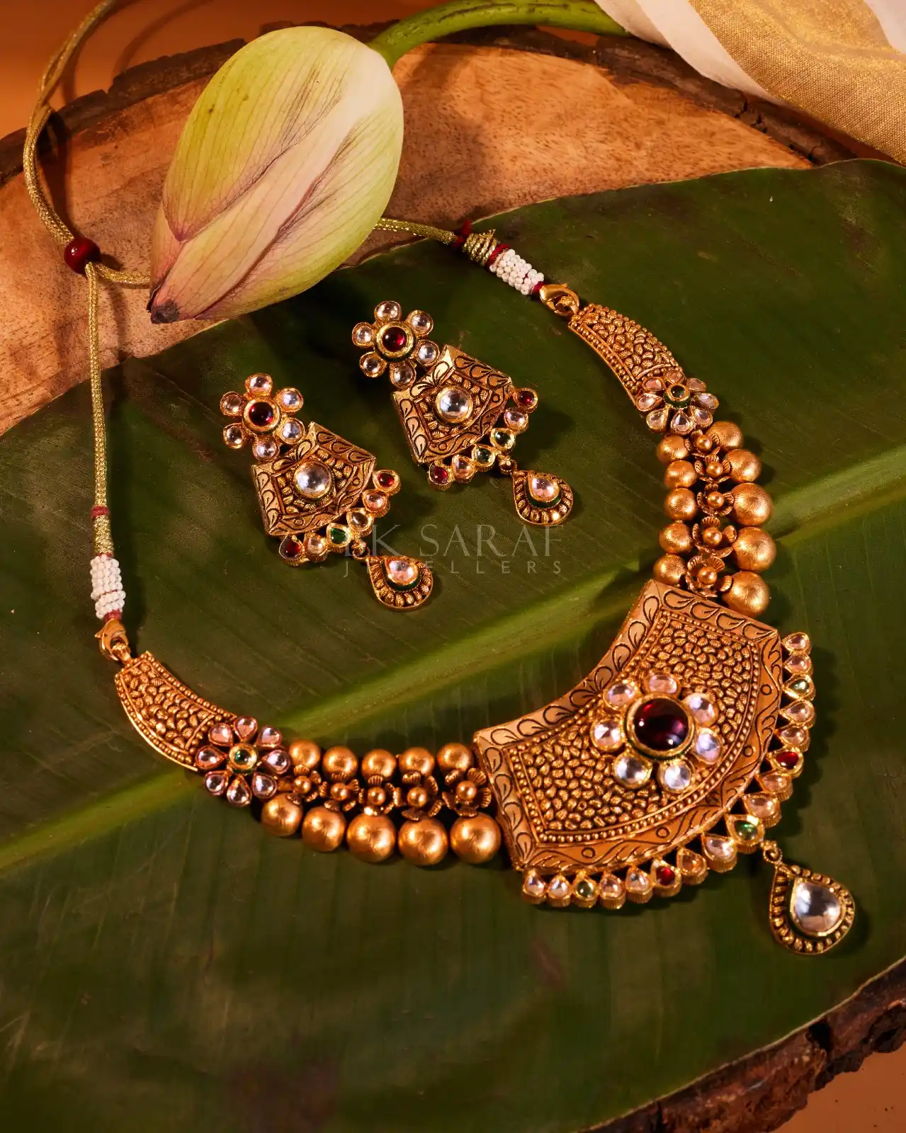 Image from BK Saraf 'Jewellers': _✨ Tradition meets modern bridal elegance ✨_ This handcrafted gold set...