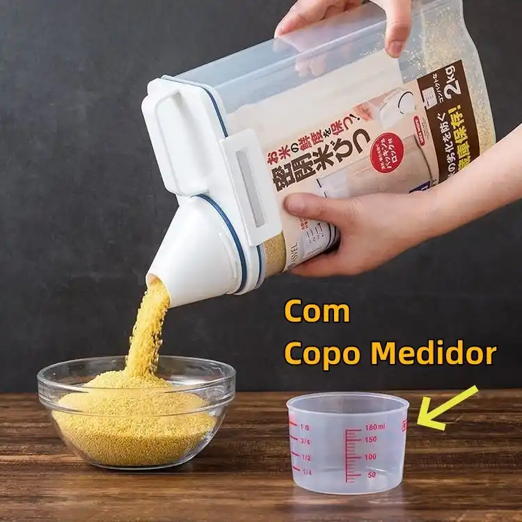 Image from Promo é Bom: VOU GARANTIR O MEU😍😍 Pote Hermético 2L Com Medidor Organizador De A...