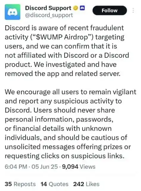 Image from 🥷 Kages DAO: Wump not affiliated to discord...