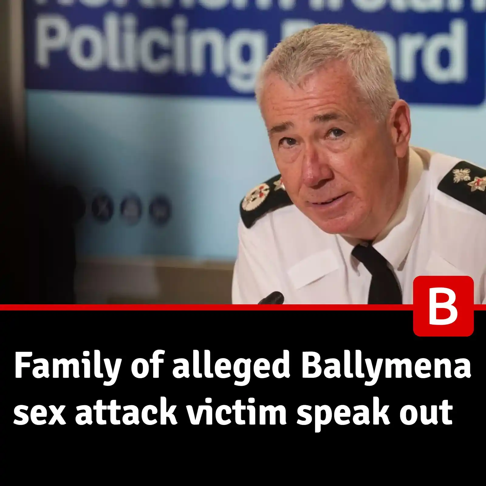 Image from Belfast Live: 🚨 BREAKING NEWS 🚨  Family of alleged Ballymena sex attack victim spe...