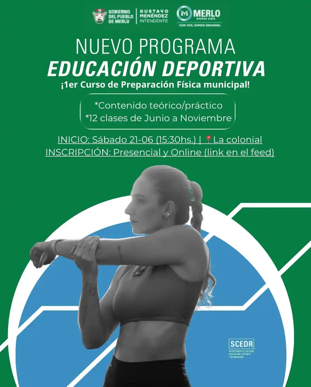Image from MerloGob: *Curso de preparación física municipal* 🏸 ▶ Ya se encuentran abierta...