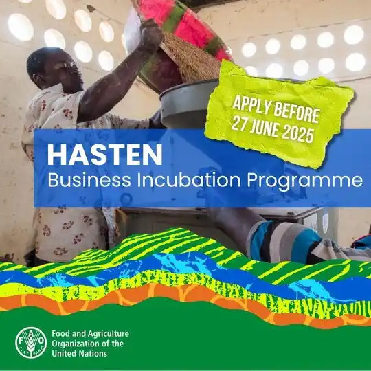 Image from Medical Locum Jobs (MLJ): FAO-HASTEN Business Incubation Programme 2025. Applications are now o...