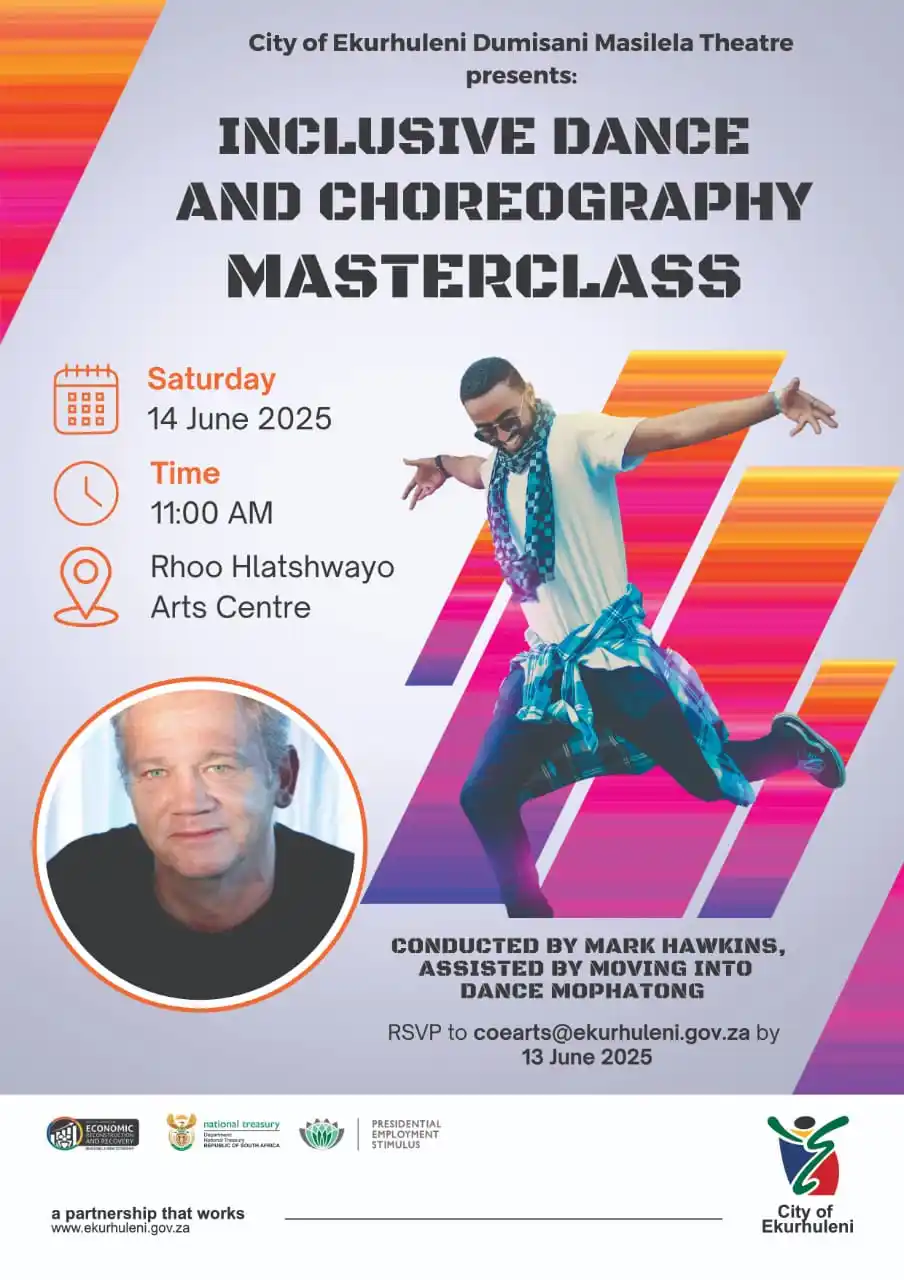 Image from City of Ekurhuleni: 🎭💃 Get ready to move! Join the Inclusive Dance and Choreography Mas...