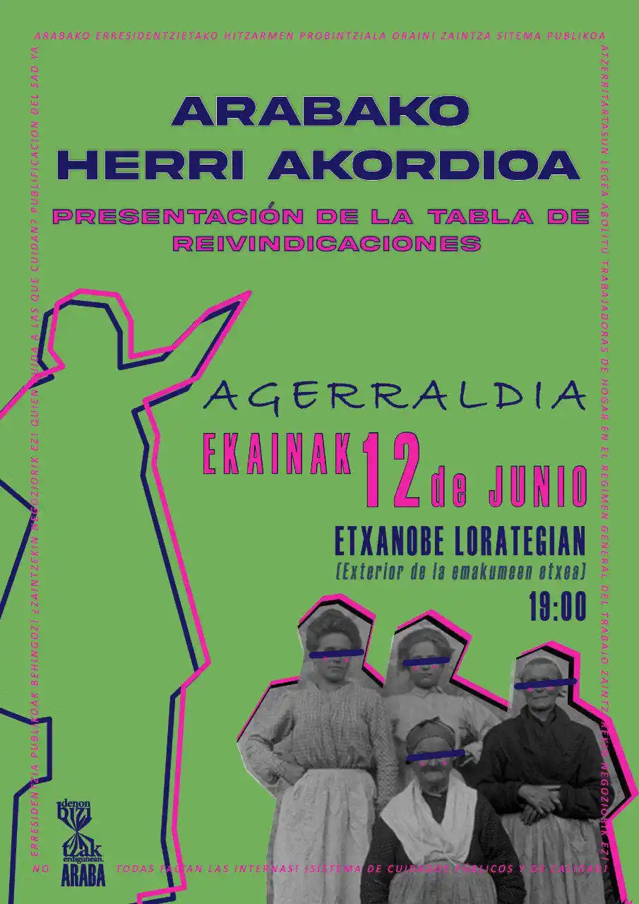 Image from Gasteizko Mugimendu Feminista: 🟢 Gogoratu! GAUR! Denon Bizitzak Erdigunean dinamikatik *Arabako Zain...