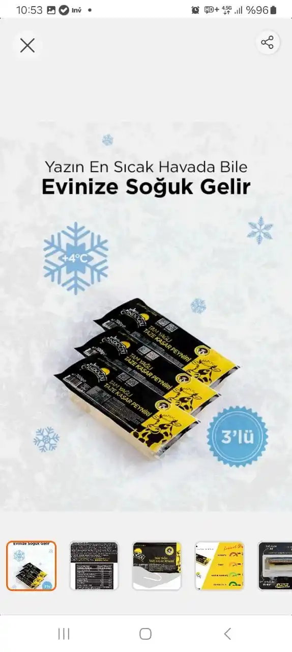Image from Sıcak Fırsatlar: Gündoğdu Taze Kaşar Peyniri 700 gr x 3 babamarket koduyla 599 TL htt...