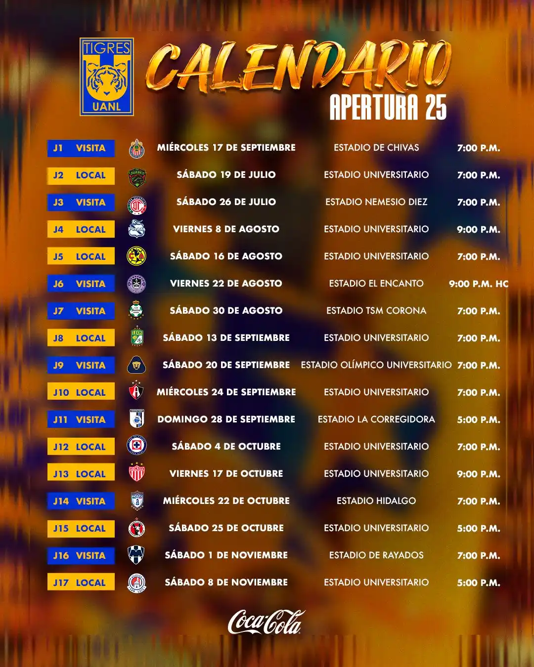Image from Club Tigres: 📆🔛 ¡Incomparables, separen fechas y horarios que ya está lista 𝑳𝒂 ...