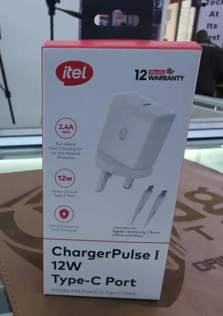Image from VILLAGE TECH: *Itel Charger Pulse 1* 🪨 Includes cable:Type C to type C cable of 1...