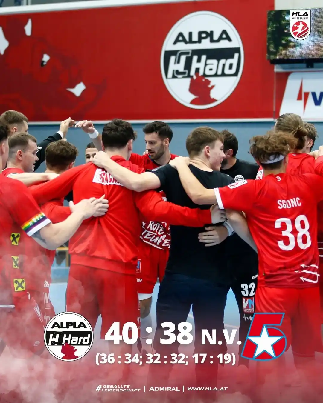 Image from HANDBALL LIGEN AUSTRIA: 𝗞𝗿𝗶𝗺𝗶 𝗶𝗻 𝗱𝗲𝗿 𝗧𝗲𝘂𝗳𝗲𝗹𝘀𝗮𝗿𝗲𝗻𝗮🔥 32:32 nach 60 Minut...