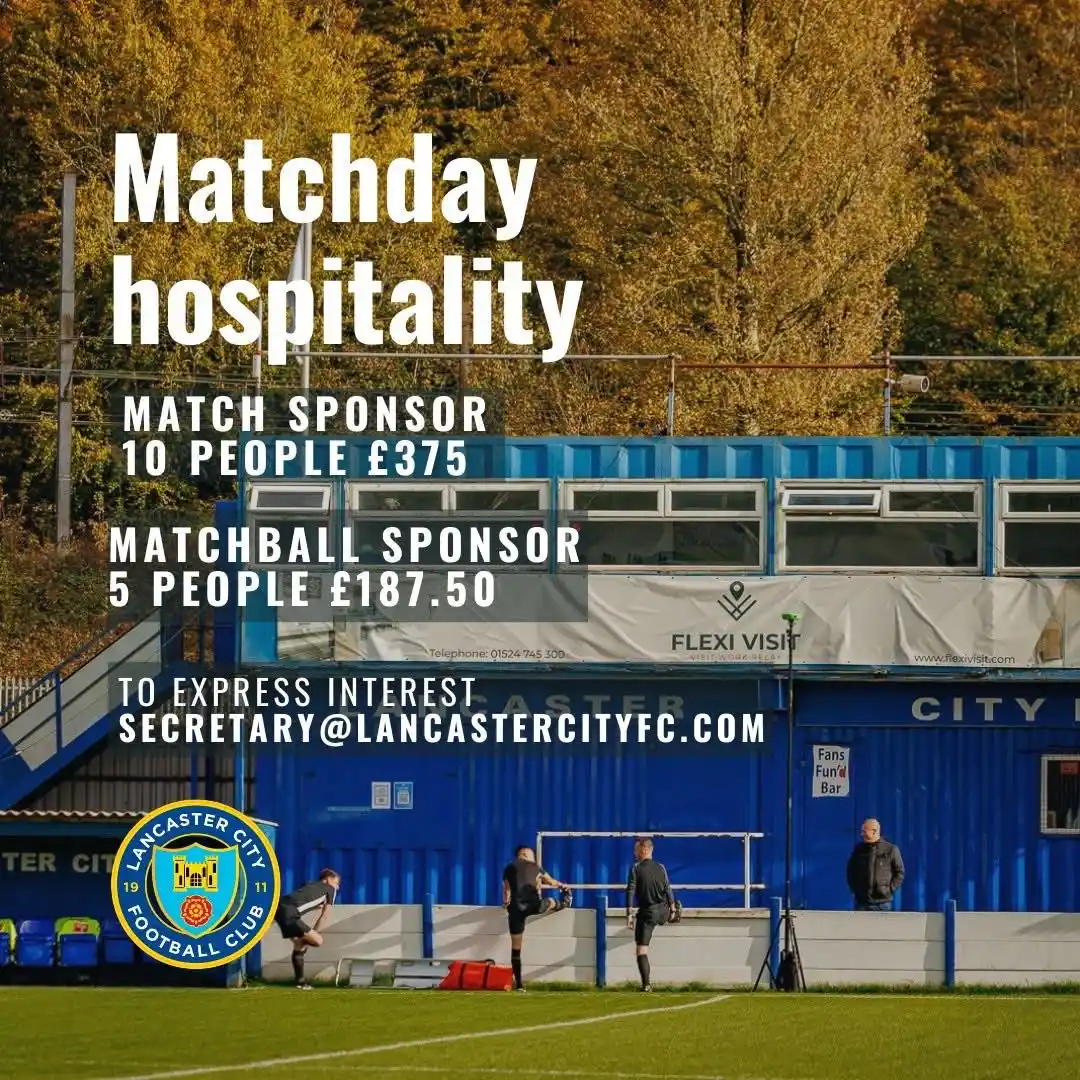 Image from Lancaster City Football Club : πππππ‘πππ² π‘π¨π¬π©π’πππ₯π’ππ² In anticipation of the 2025/2...
